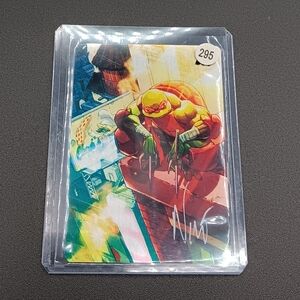 T.M.N.T Raphael metal card Signed by Eddie Nunez with COA